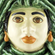 Women's green crown vase