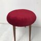 Tabouret de piano tissu velours vintage