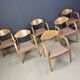 Vintage spanish wooden  armchairs, 1990s set of 6
