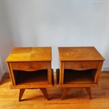 Paire de tables de chevets vintage 1950