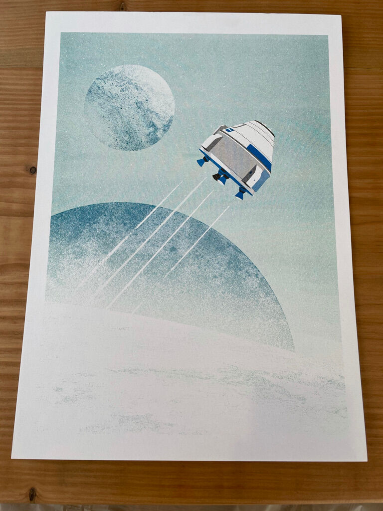 Illustration in risography "Alien"