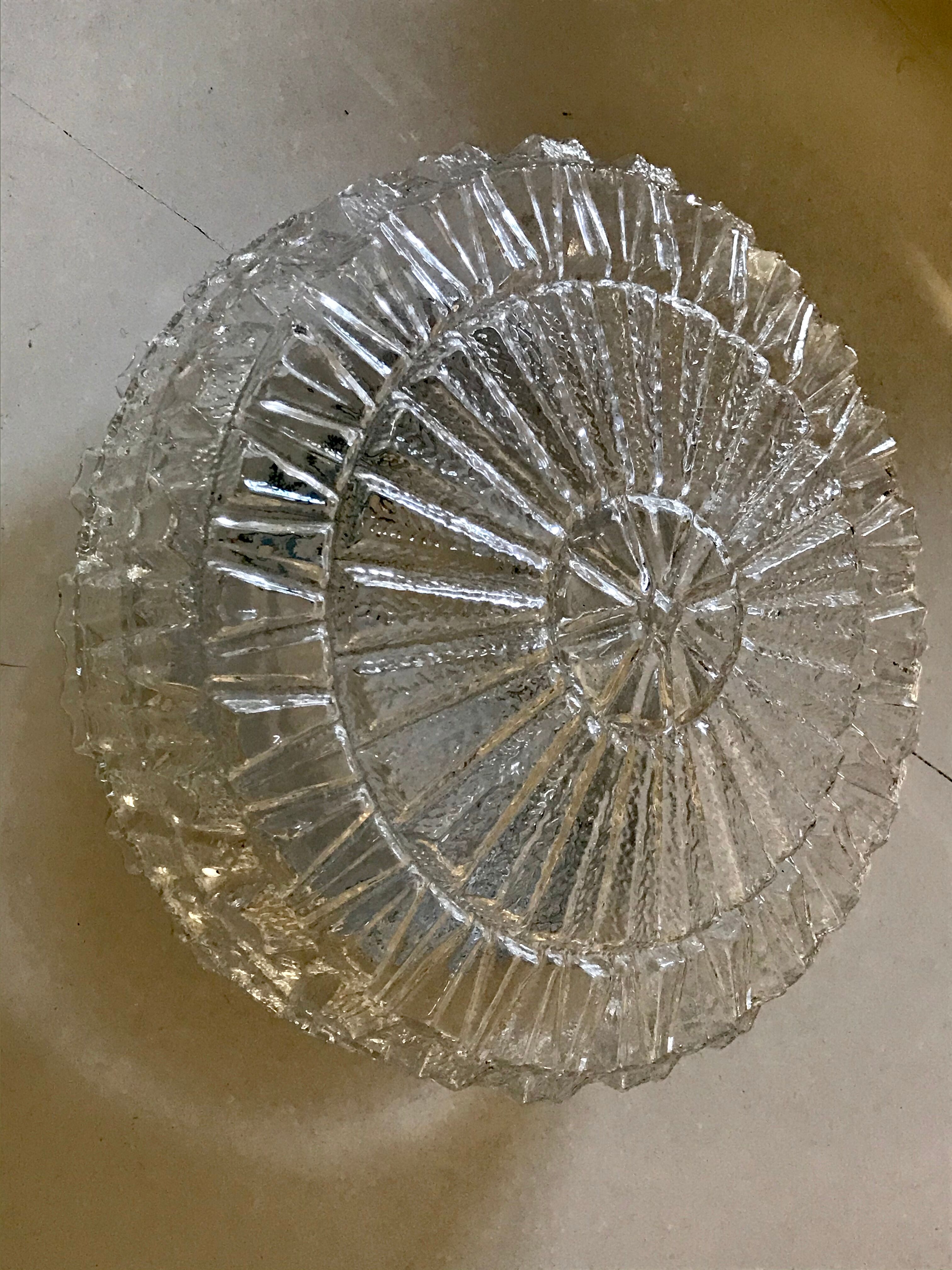 Vintage moulded glass ceiling light