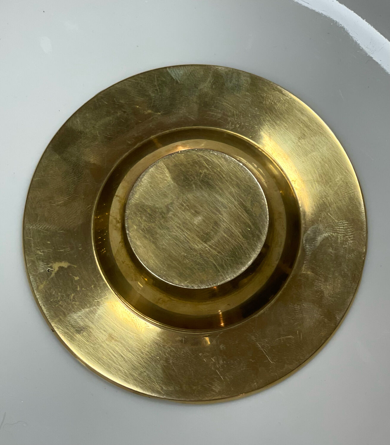 Ashtray brass and mother-of-pearl