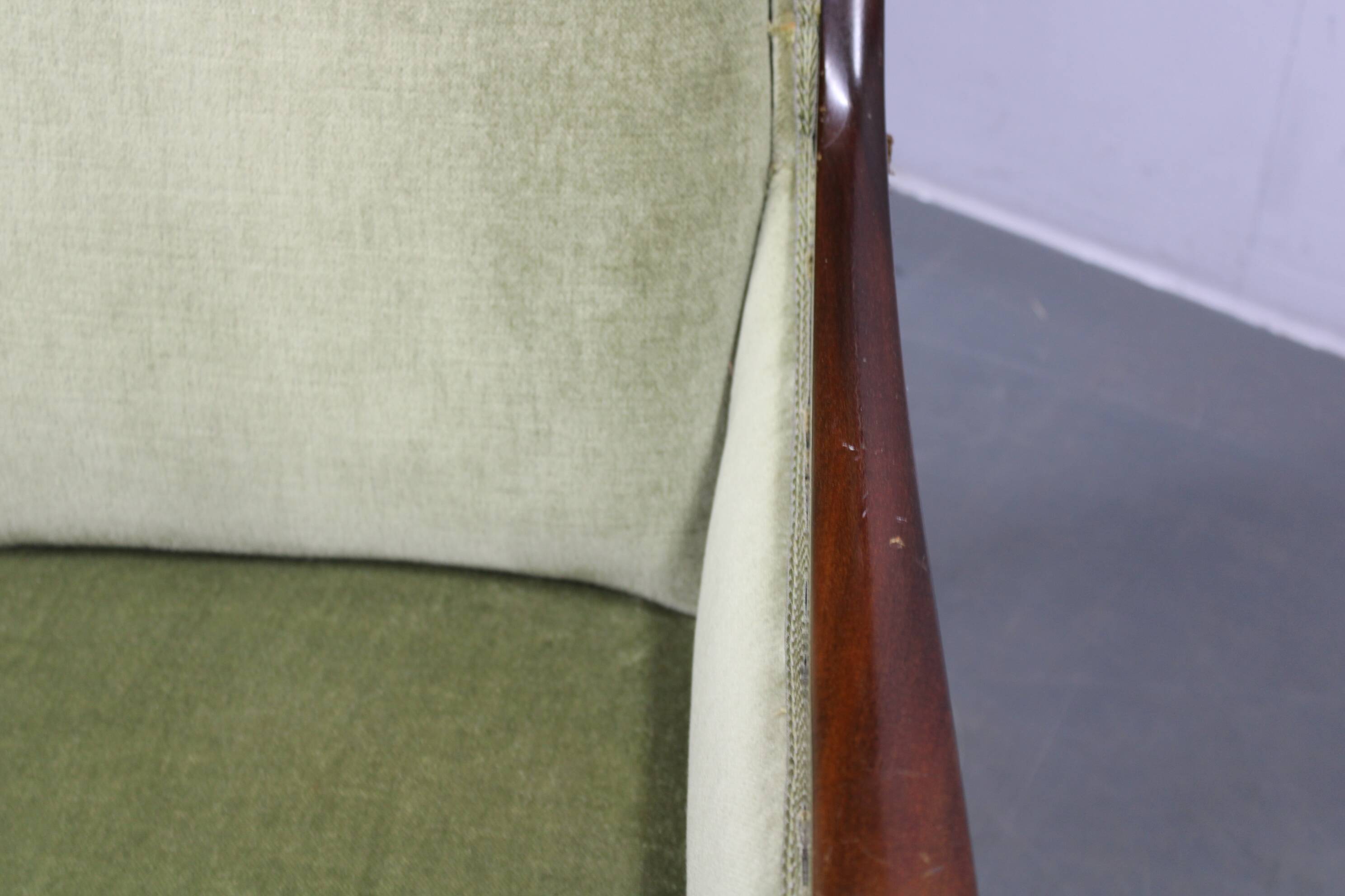 Danish mid-century wingback armchair by Frits Henningsen, 1950s