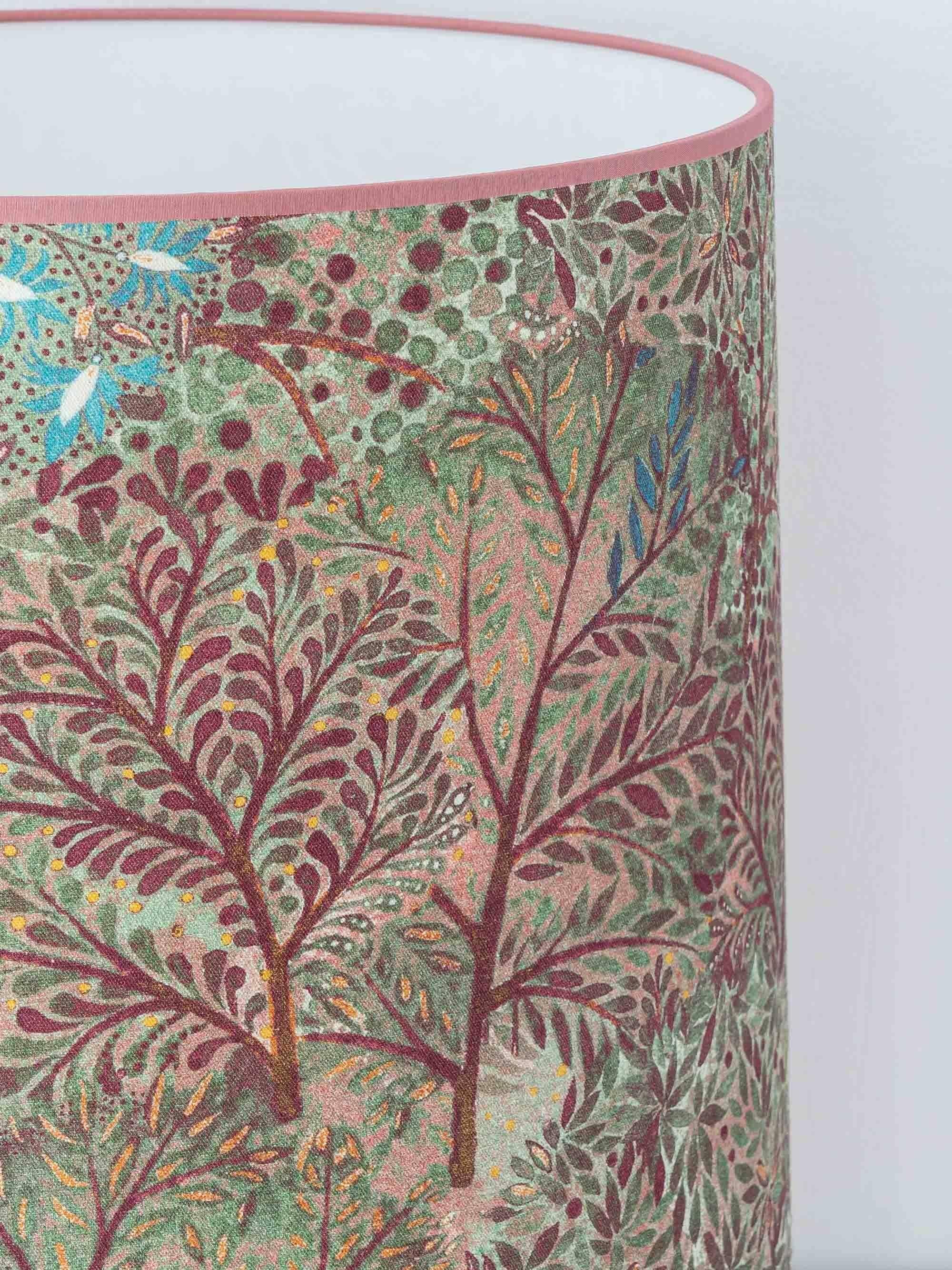 XXL Spanish sculptural table lamp in turquoise ceramic, 1960s, new Liberty lampshade.