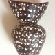 Vallauris Fat Lava Vase Red black 1950s Height 27 cm