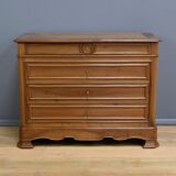 Walnut chest of drawers, Louis-Philippe style – 1900