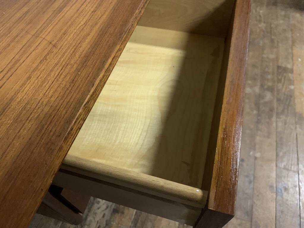 Scandinavian teak desk from the 1960s, length 110 cm