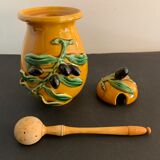 Vallauris ceramic dabbling olive pot
