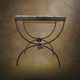Small side table in wrought iron and ceramic mosaic – 1950s-1960s