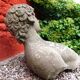 Weathered garden sculpture David concrete bust