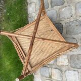 Vintage rattan and wicker armchair