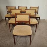 6 chaises Danoises en palissandre
