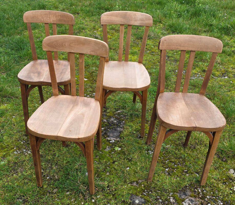 Set of 2 Bistro Chairs Stamped Stella 1950s