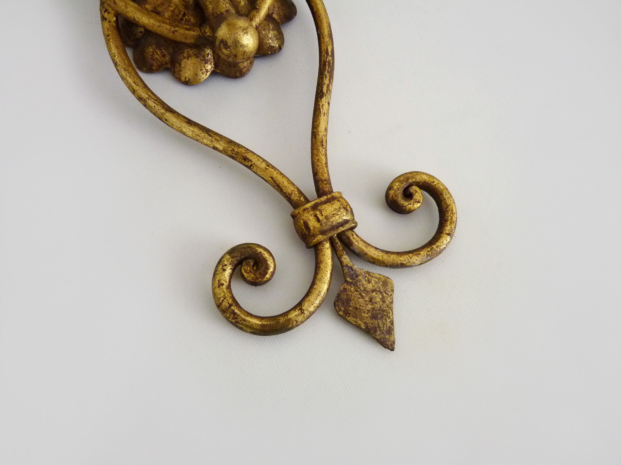 Pair of gilded metal sconces from Banci Firenze, Italy, 1960s