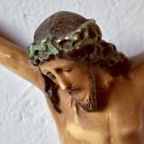 Plaster hanging icon - sculpture of Jesus in crucifixion position