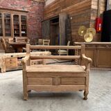 Banc coffre en chêne massif