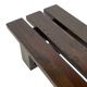 Minimalist vintage sofa design in wengé wood solid slatted bench