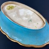 Oblong hollow dish in Longwy earthenware MP Chevallier Renaissance