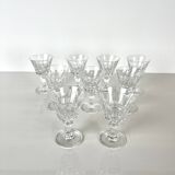 9 verres à liqueur baccarat modèle piccadilly