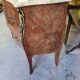 commode en bois de rose 2 tiroirs plateau marbre