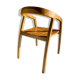 Natural wood chair with wraparound back