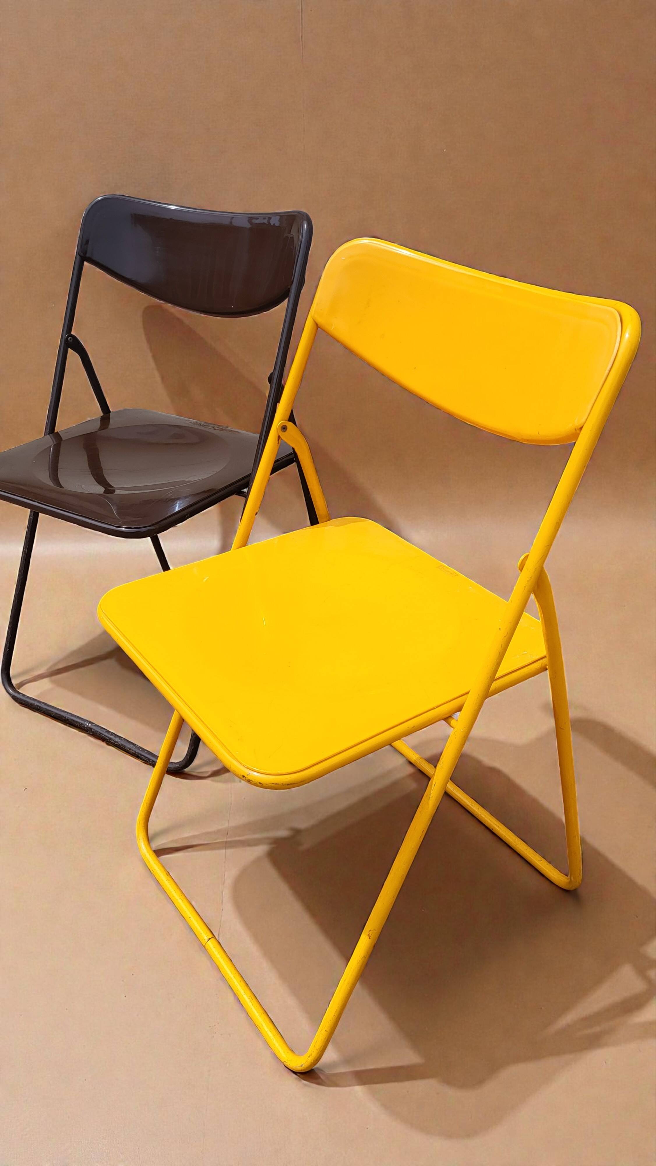 Pair of IKEA folding chairs from the 1980s