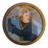 Miniature on ivory Bonaparte at the Pont d'Arcole after Gros
