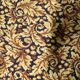 1960s German acrylic runner with gold and brown foliate 2.2' x 10.9' - 1C1288