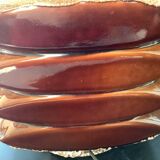 Lampe  Vintage Facette Fatlava Cari Zalloni Globe Verre Blanc 1970 Steuler