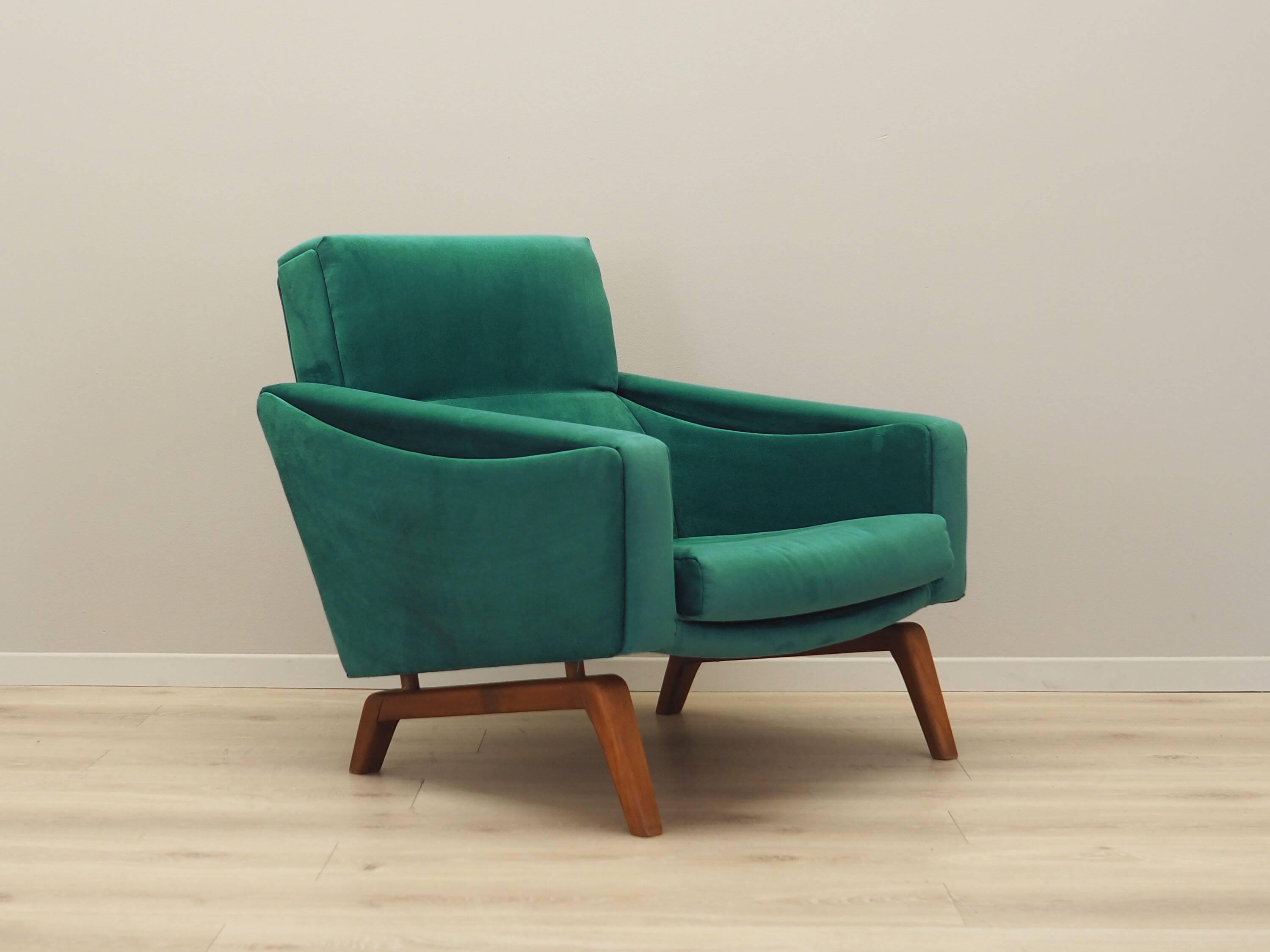 Green armchair, Danish design, 1970s, production: Denmark