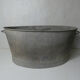 Ancienne bassine baignoire galvanisée zinc ovale