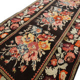 Handwoven caucasian karabakh rug, oriental wool floral carpet- 120x260cm