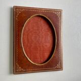 Cadre cuir ancien avec dorure dimensions du cadre 18 cm x 14 cm