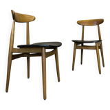 Paire de chaises scandinaves vintage
