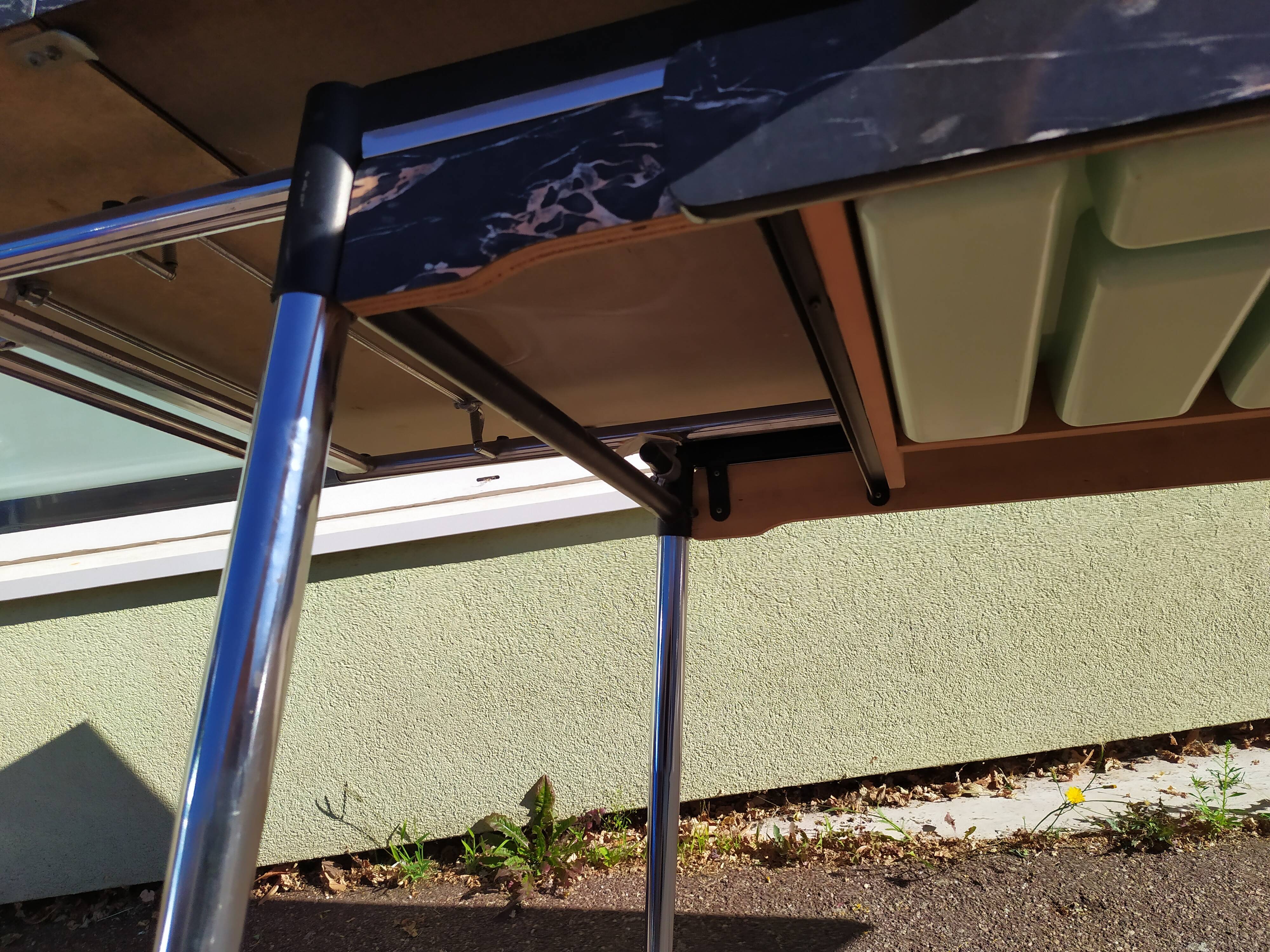 Formica black marble dining table - 1960 - Supermatic - vintage