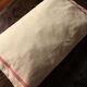 Coussin Torchon ancien bandes rouges