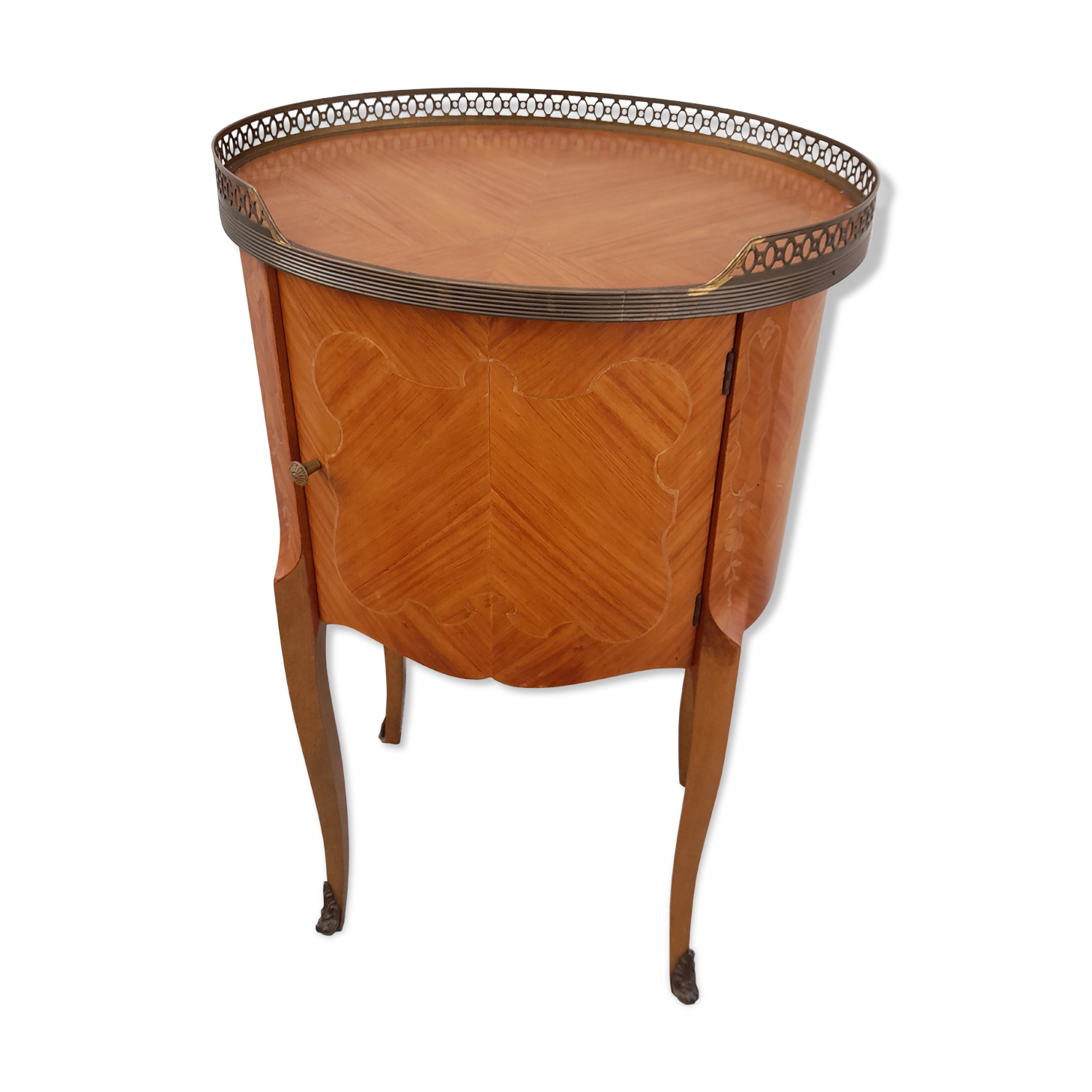 Louis XV style bedside in Marquetry