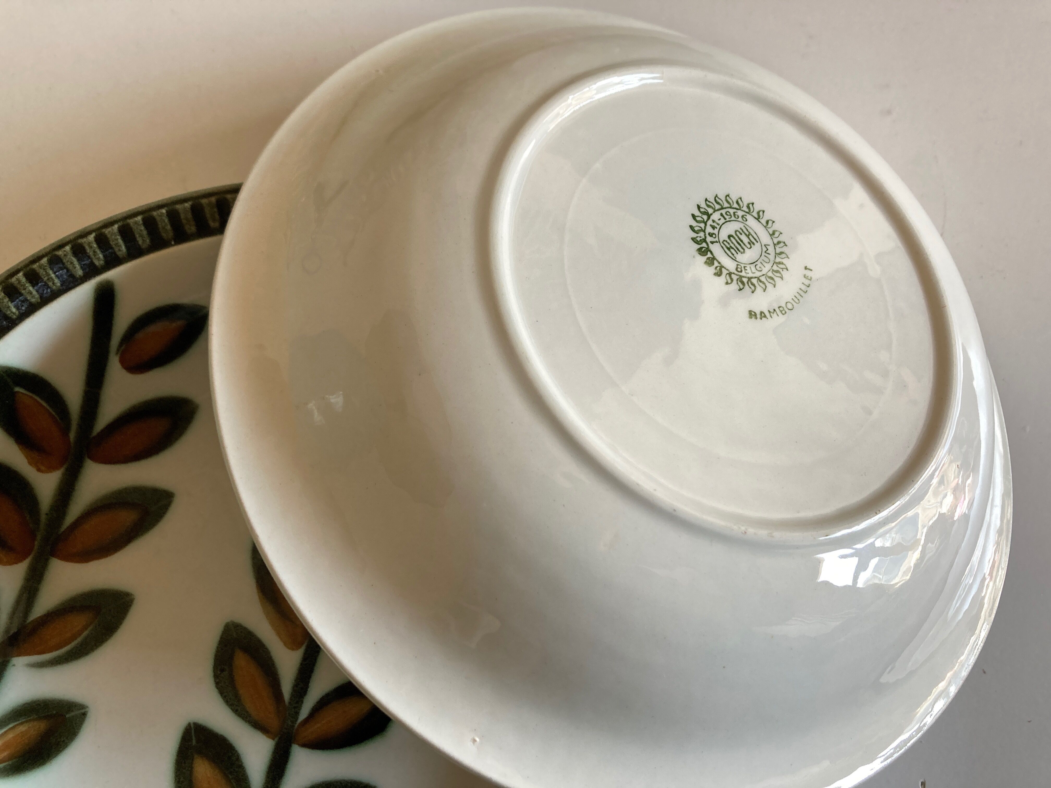 Set of 5 plates cap Rambouillet 1960 de Boch 1841 1966