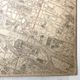 Old cardboard map of Paris - 1st and 2nd Arrondissement