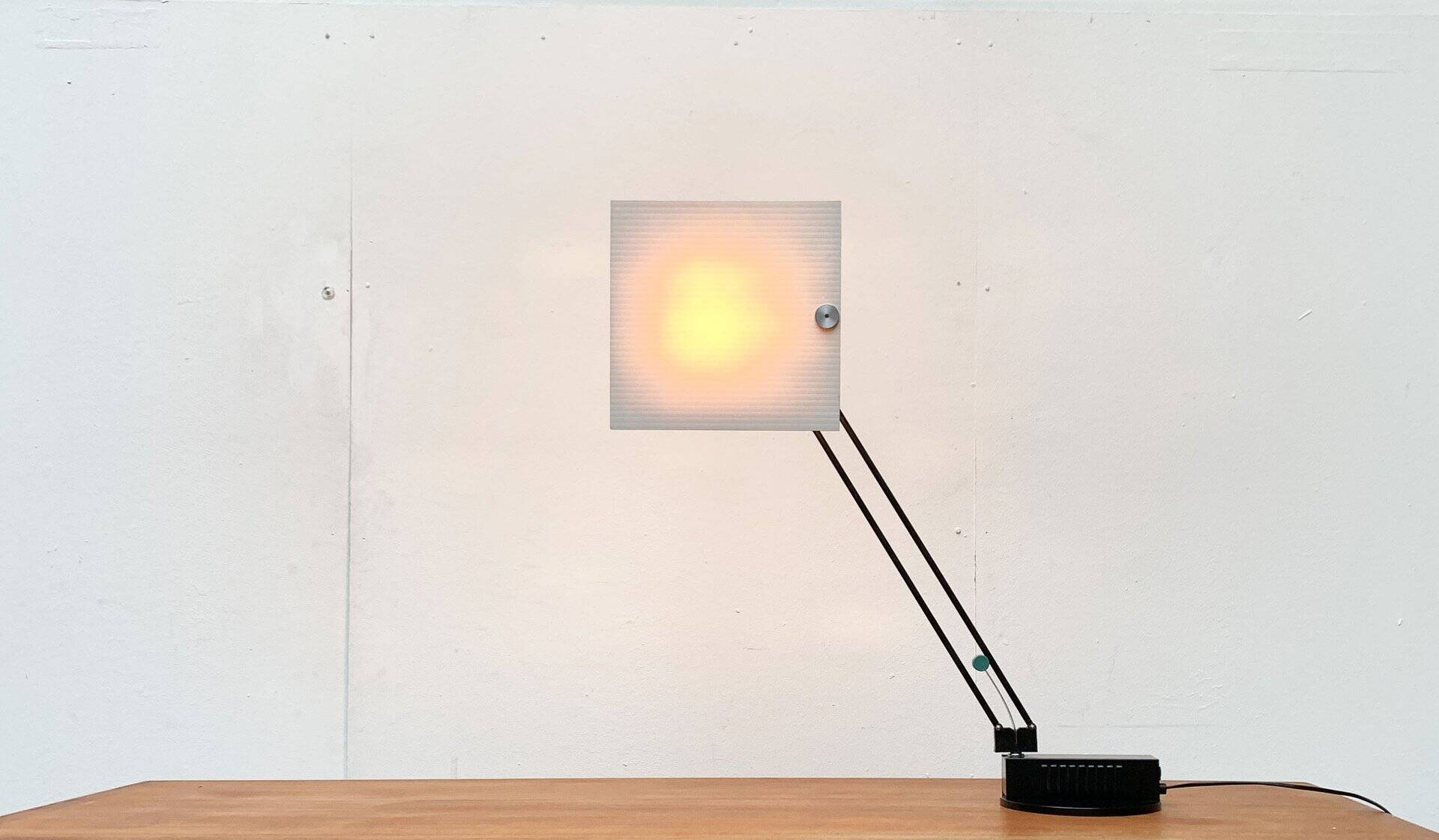 Postmodern table lamp W.O. by Sacha Ketoff for Aluminor, France, 1980s