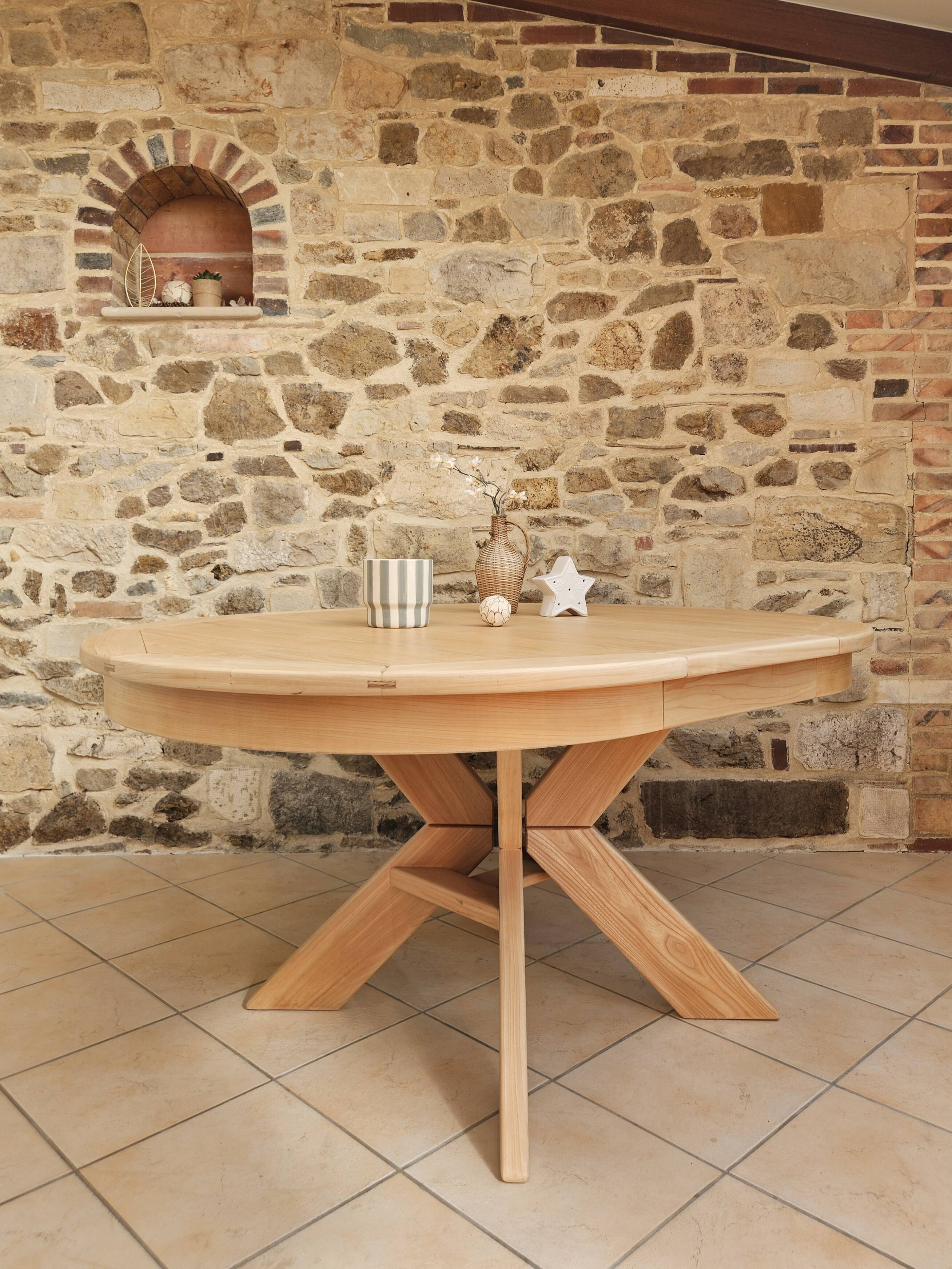 Table ronde orme style Pierre Chapo