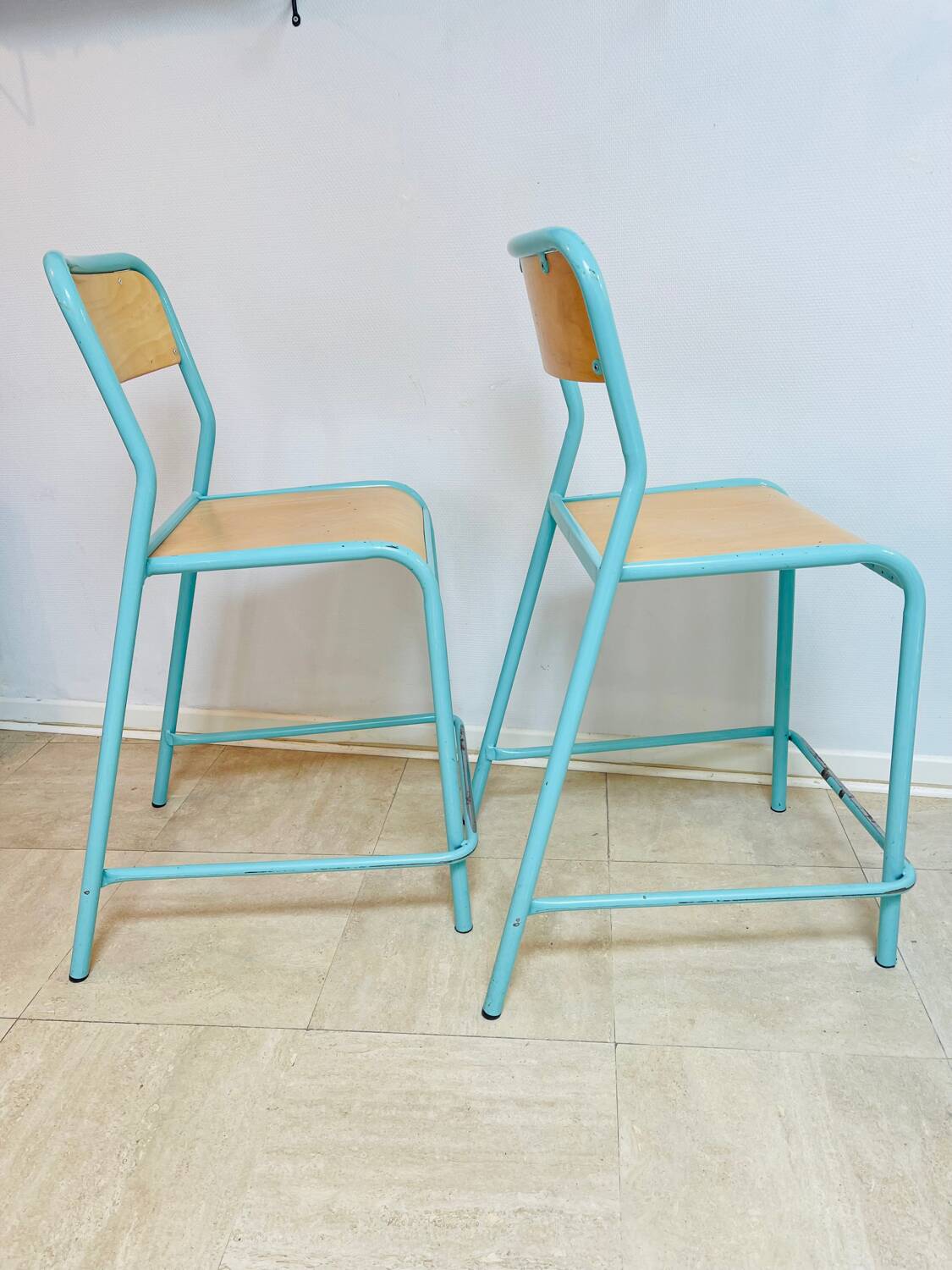 Pair of vintage 1980s laboratory stools