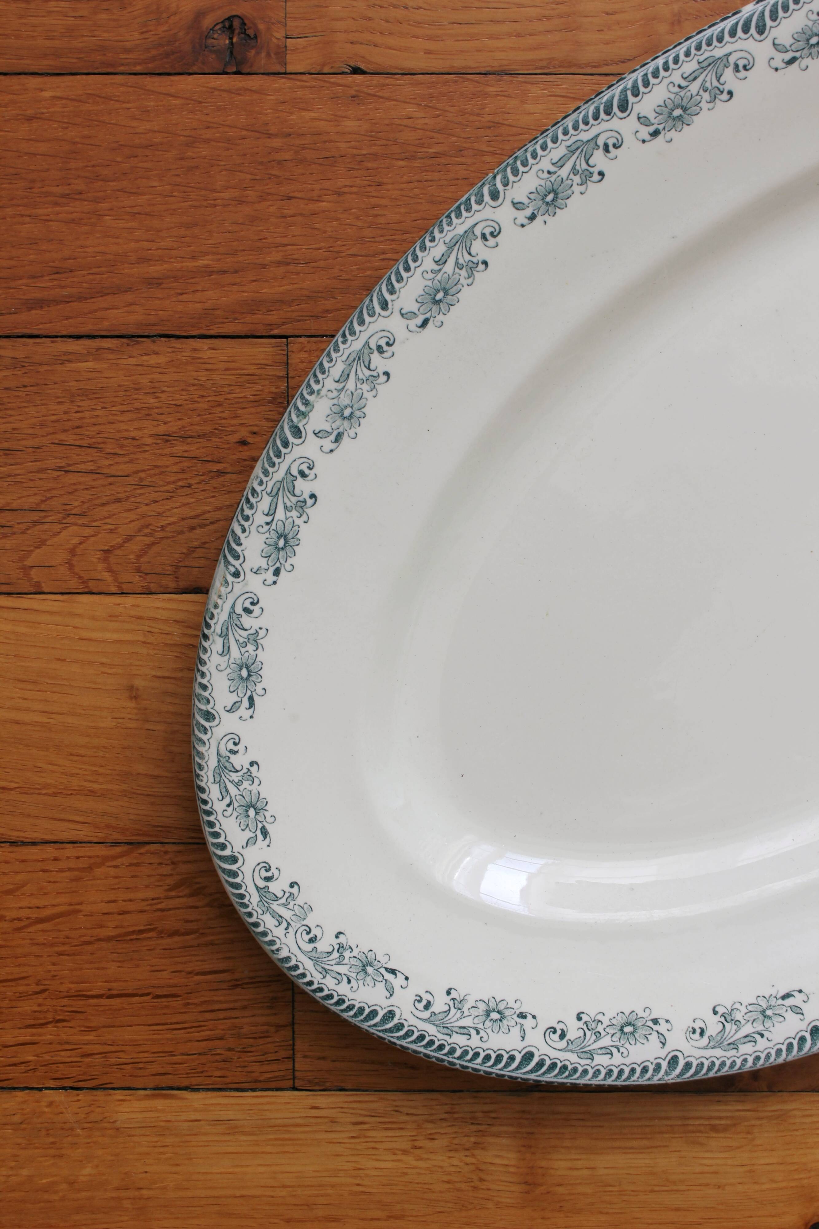 Oval ironstone dish from Salins