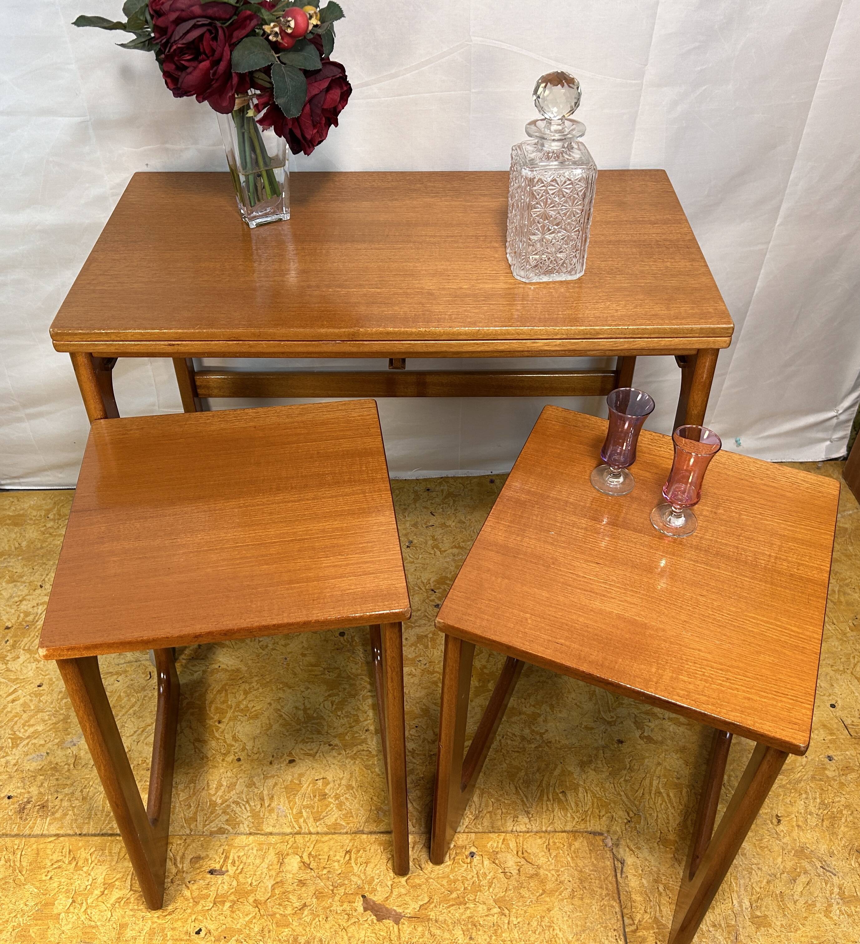 Retro vintage mid-century teak coffee table, 1960s. Tristor Danish Design