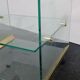 Vintage glass sidetable on wheels
