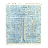 Berber Moroccan Mrirt blue wool rug