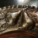 Flat solid silver hallmarks Minerva 950/1000