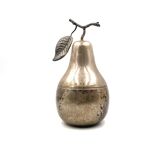 Modern silver-plated Pear wine cooler / ice bucket, Teghini Firenze Italy 1970s