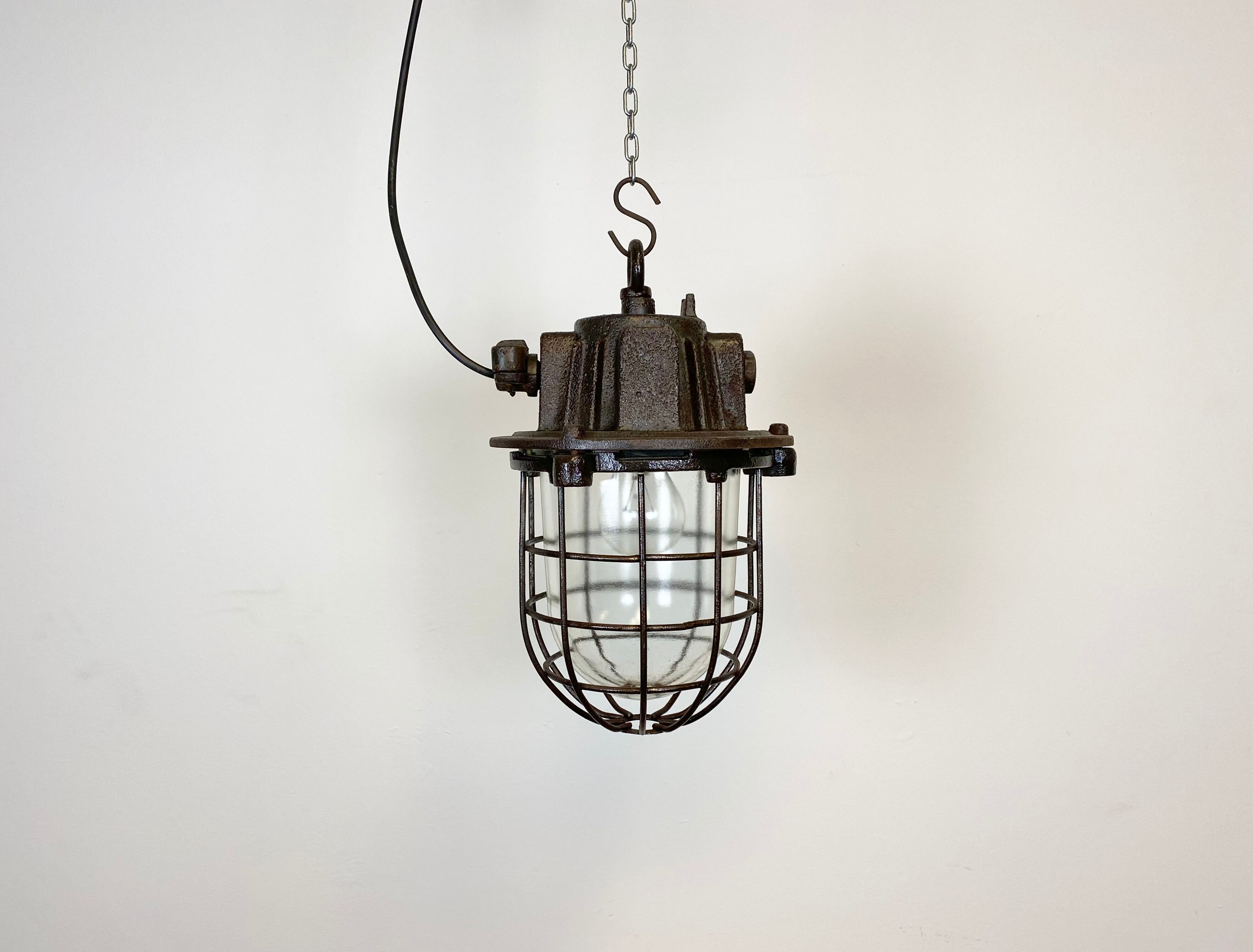 Suspension cage industrielle en fonte, années 1960